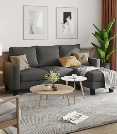 Aretina 2-Piece Upholstered Sectional: Modern Comfort for Cozy Gatherings