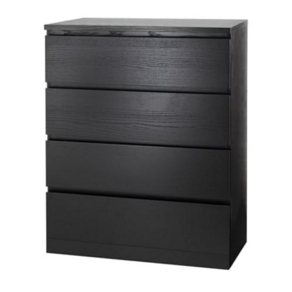 Artisanal MDF Wood Drawers Unit - 4 Drawers - 45x100x80 cm