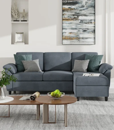 Ashleh Upholstered Sectional Cozy Comfort for Compact Living Spaces