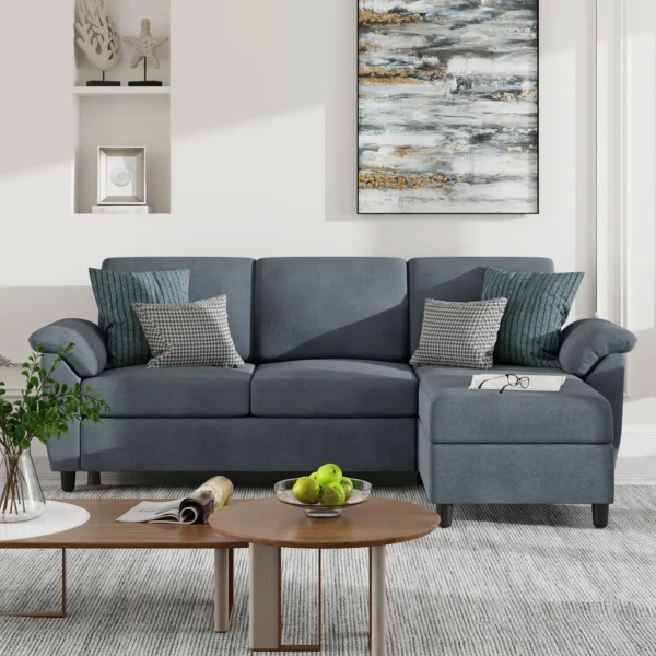 Ashleh Upholstered Sectional Cozy Comfort for Compact Living Spaces