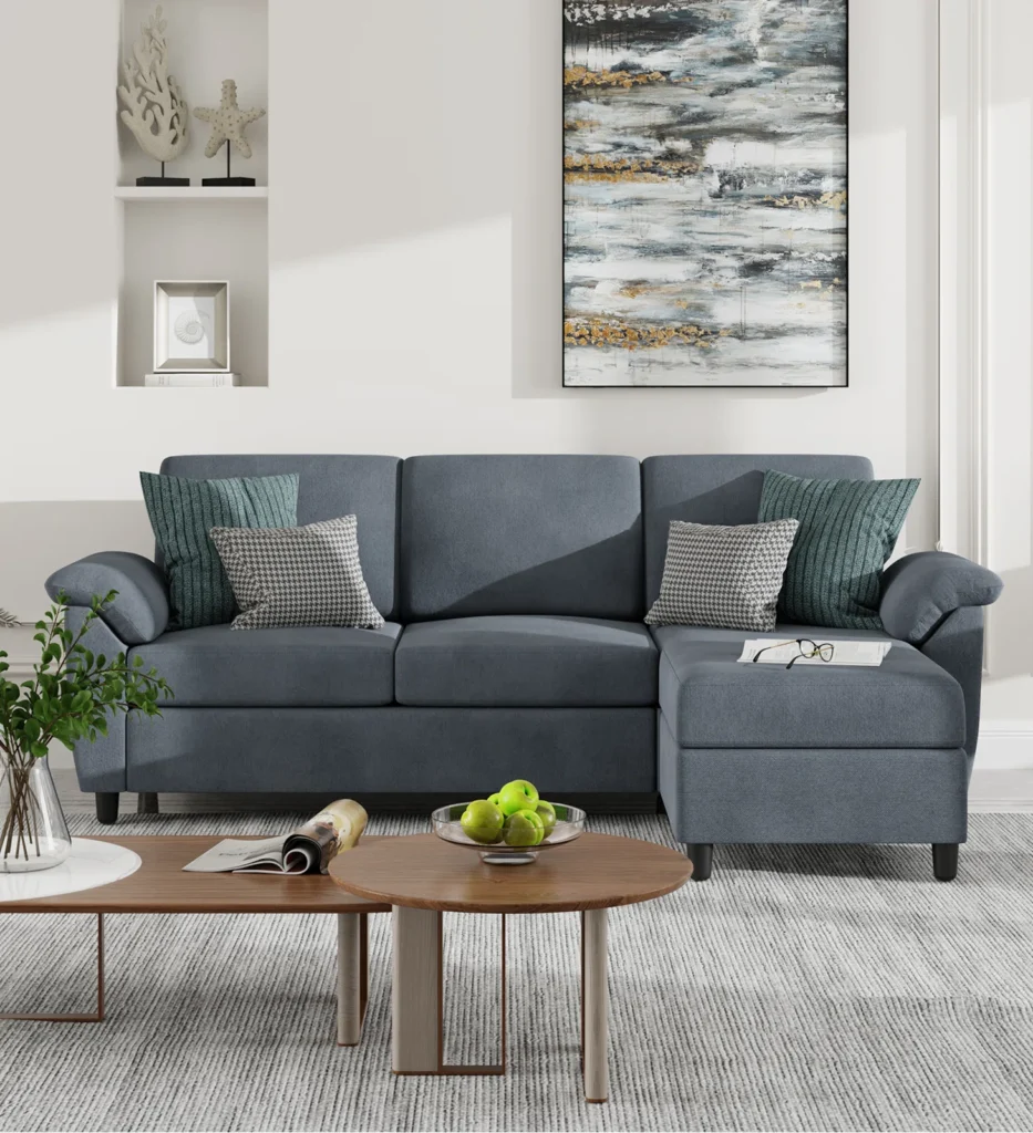 Ashleh Upholstered Sectional Cozy Comfort for Compact Living Spaces