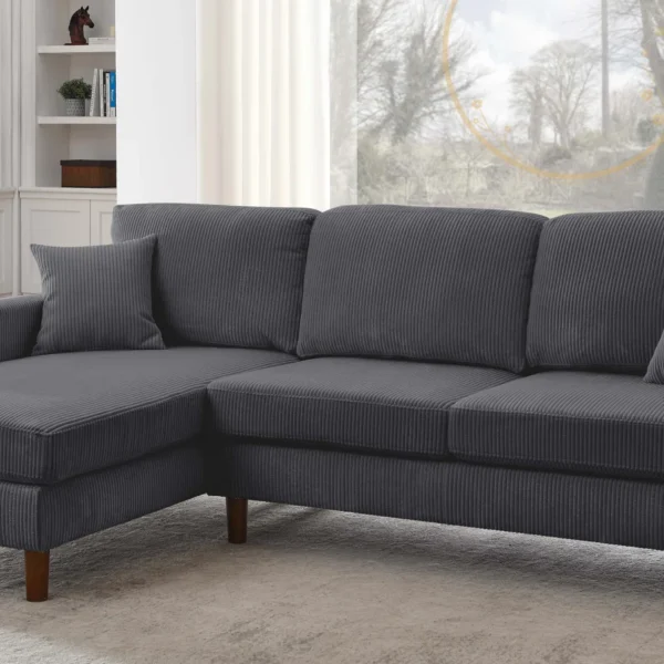 Title Avva 3-Seater Corduroy Sectional Elevate Your Living Space with Comfort and Style