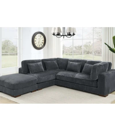 Beeston 3-Piece Corduroy Sectional Sofa Set