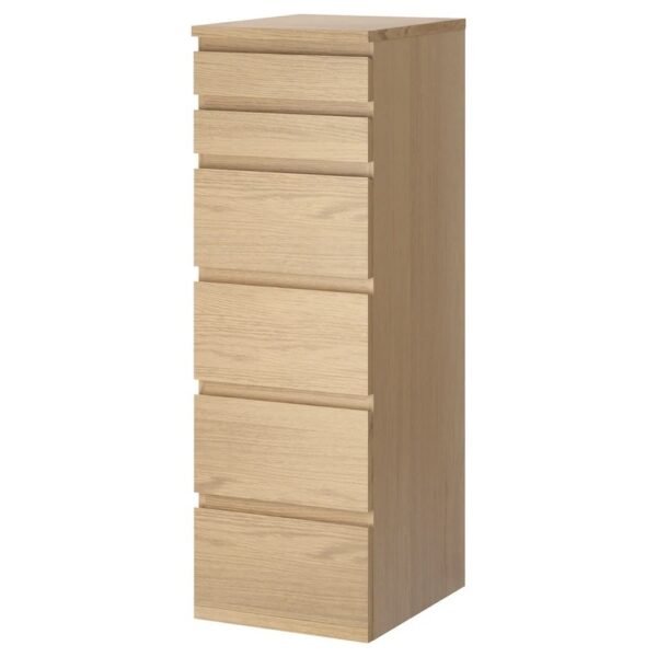 Beige Counter Wood 6-Drawer Unit - Effortless Elegance 123x40x45 cm