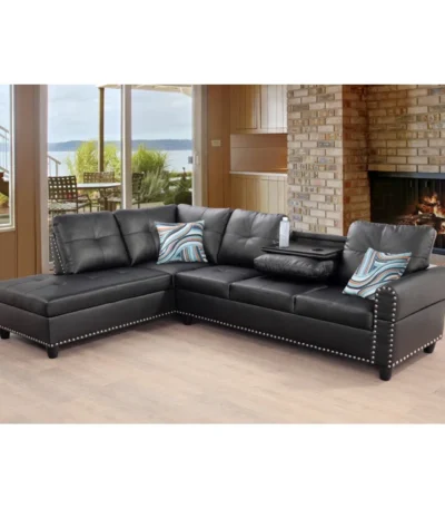 Braelynne 5-Seater Faux Leather Sectional Modern Elegance for Your Living Space