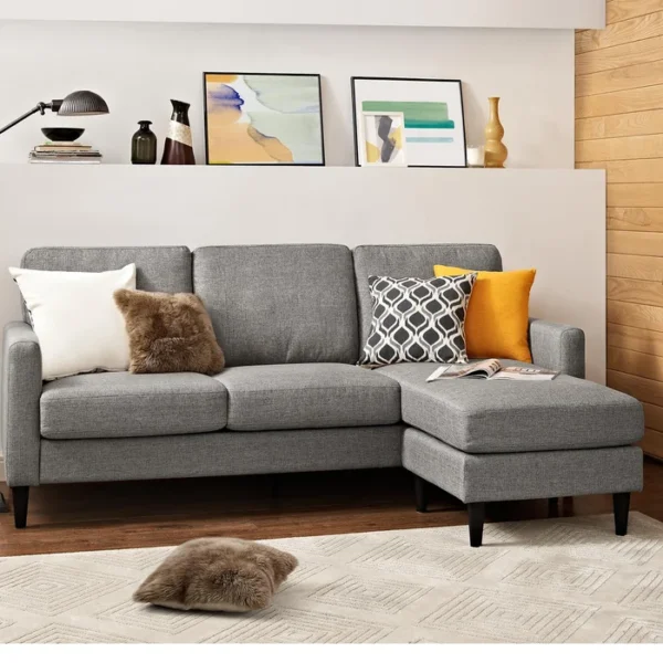 Cazenovia 3-Seater Upholstered Sectional: Timeless Elegance for Your Living Space