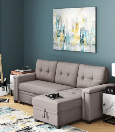 Jamil Reversible Sleeper Sectional with Hidden Storage