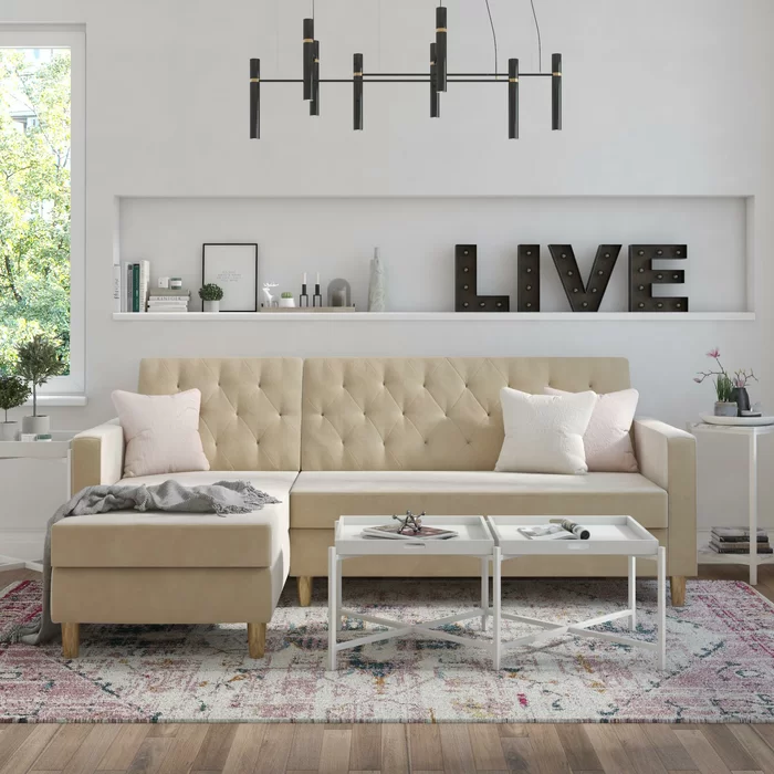 Liberty Reversible Chaise Sectional with Storage: Compact, Stylish, and Functional