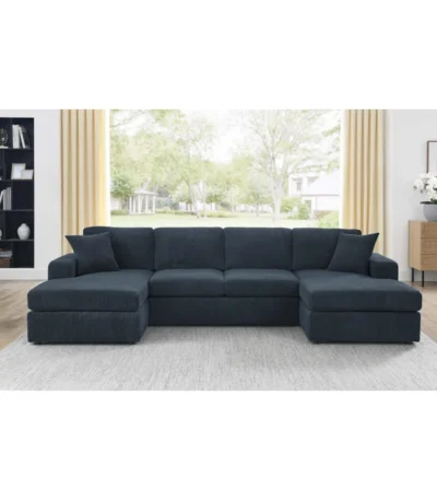 Loette 3-Piece Corduroy Sectional Sofa Set with 5 Seating Capacity