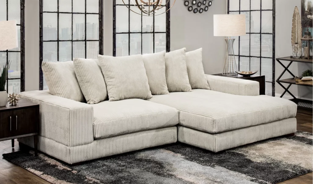 Luxe 2-Piece Upholstered Sectional Sofa Set