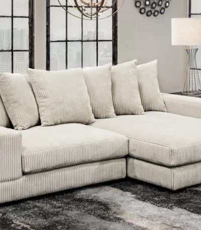 Luxe 2-Piece Upholstered Sectional Sofa Set