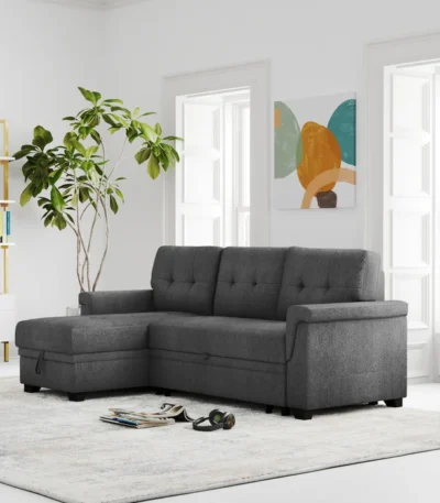 Mitchel 3-Seater Upholstered Sectional Sofa Bed: Stylish Comfort and Versatility