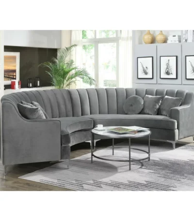 Steubenville 6-Seater Velvet Sectional Elevate Your Living Space with Luxury and Comfort