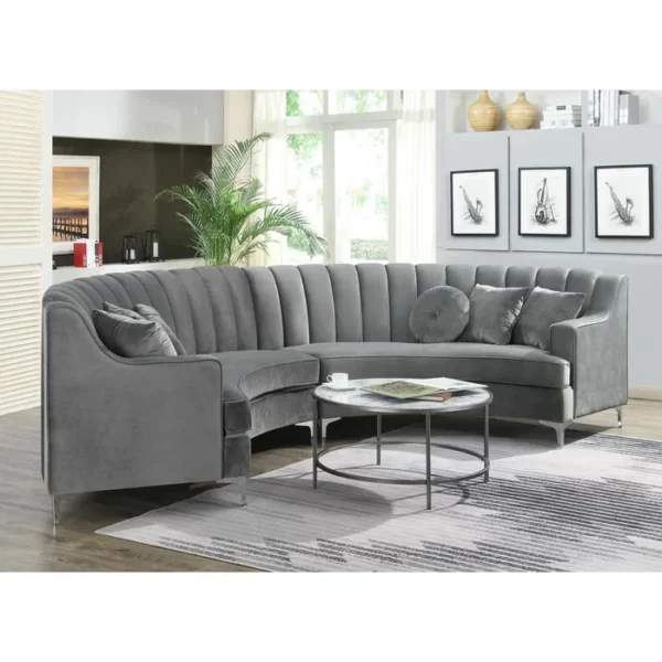 Steubenville 6-Seater Velvet Sectional Elevate Your Living Space with Luxury and Comfort