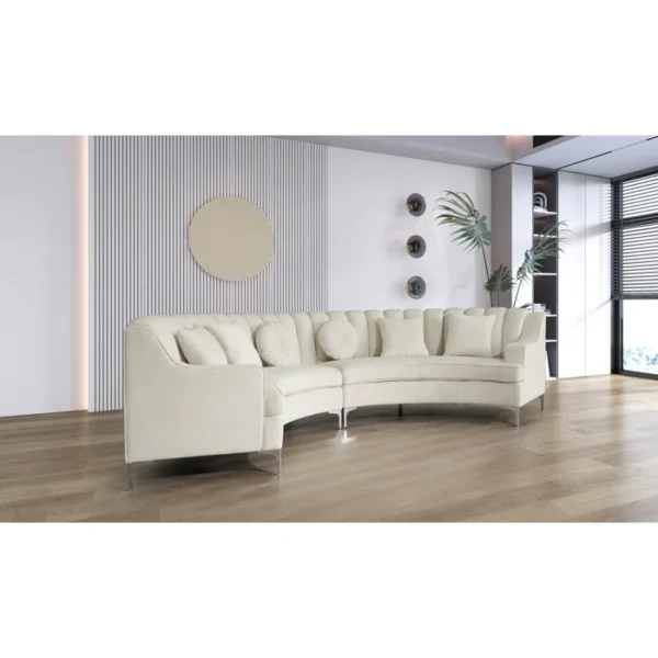 Steubenville 4-Seater Velvet Sectional Elevate Your Living Space with Comfort and Style