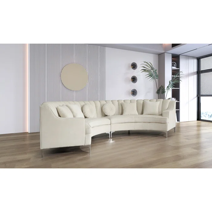 Steubenville 4-Seater Velvet Sectional Elevate Your Living Space with Comfort and Style