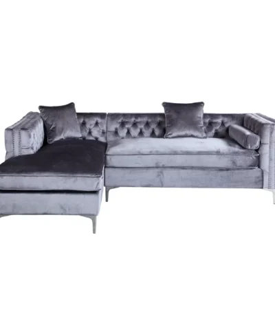 Thach 4-Seater Velvet Sectional: Elevate Your Home with Timeless Elegance