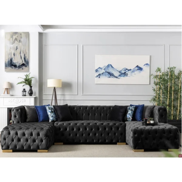 Verble 5-Seaters Velvet Sectional Luxurious Comfort for Your Living Space